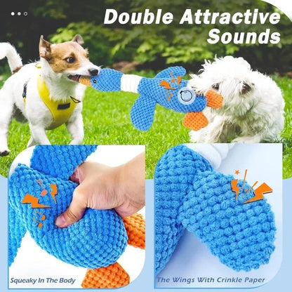 Plush Goose Dog Chew Toy | Soft Squeaky Toy for Dogs