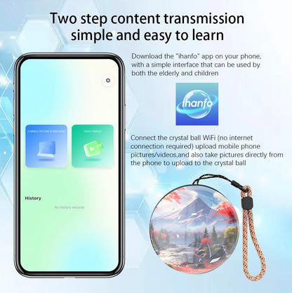 LumiOrb 3D Wifi Video Crystal Ball Personalized Dog Gift Keepsake