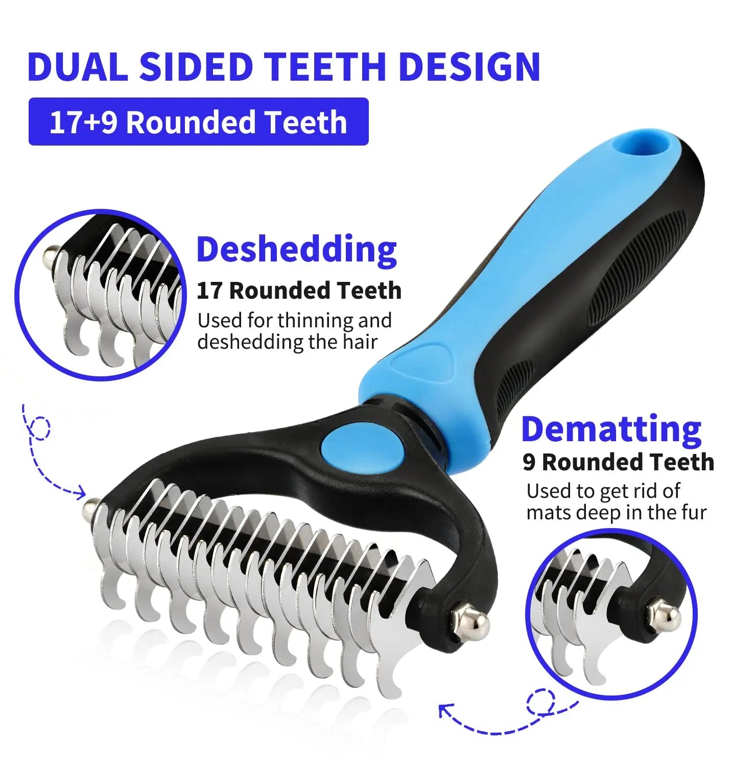 FurFlow™️Dog Deshedding Undercoat Rake Brush | Ultimate Dog Grooming Tool
