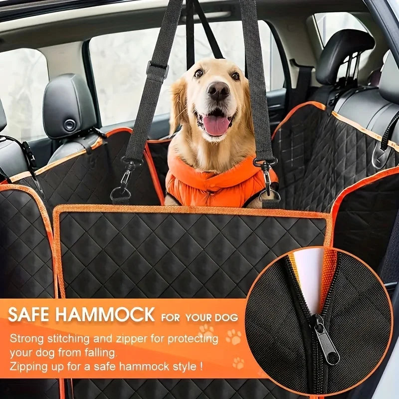Durable Pet Car Seat Cover Hammock – Safe & Comfy Travel Cushion