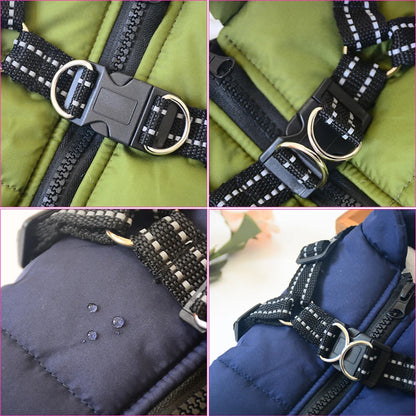 Dog Jacket With Harness Dog Clothes