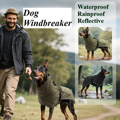 Dog Windbreaker Raincoat | Waterproof Stormcoat for Medium & Large Dogs