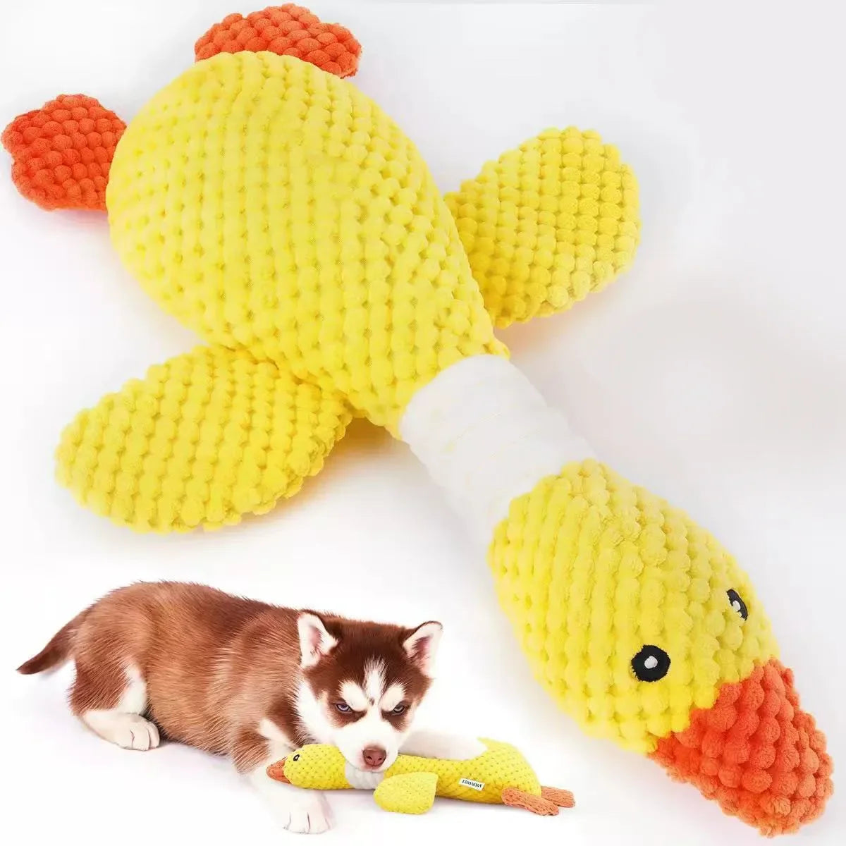 Plush Goose Dog Chew Toy | Soft Squeaky Toy for Dogs