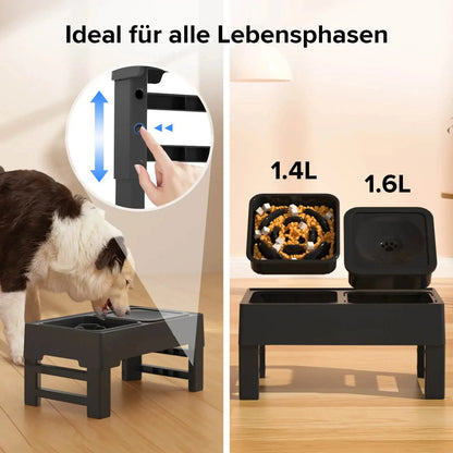 Elevated Dog Bowl Stand | Elevated Dog Bowl | Dog Slow Feeder Bowl