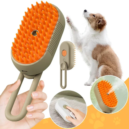 PuffPaw 3-in-1 dog grooming brush for hair removal