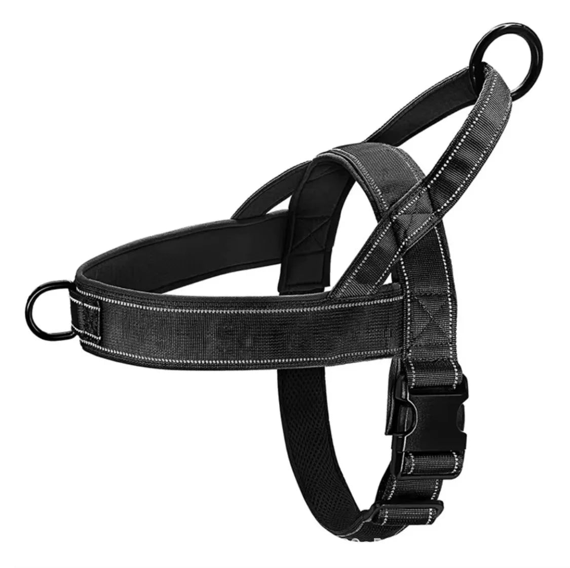 Tactical No-Pull Dog Harness – Heavy-Duty Padded Vest with Reflective Strips