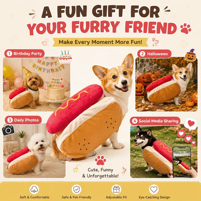 Hot Dog Halloween Costume for Small Dogs and Cats