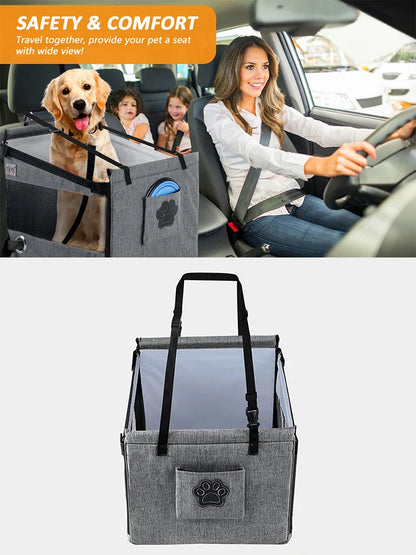 Detachable and Washable Dog Car Seat with leash attachment Small Medium Dogs
