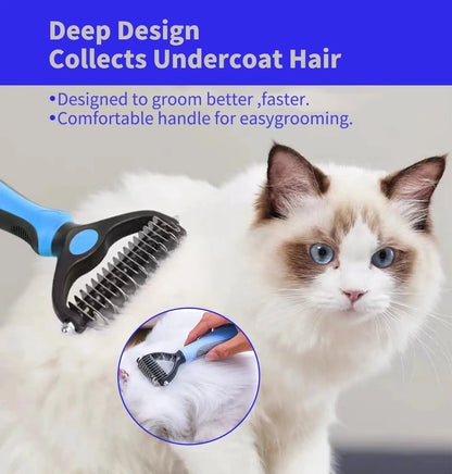 FurFlow™️Dog Deshedding Undercoat Rake Brush | Ultimate Dog Grooming Tool