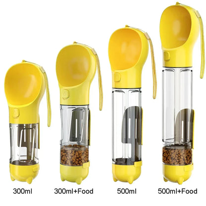 Rover Rituals | Portable dog water bottle feeder with poop bag | PawPal 4 in 1 bottle
