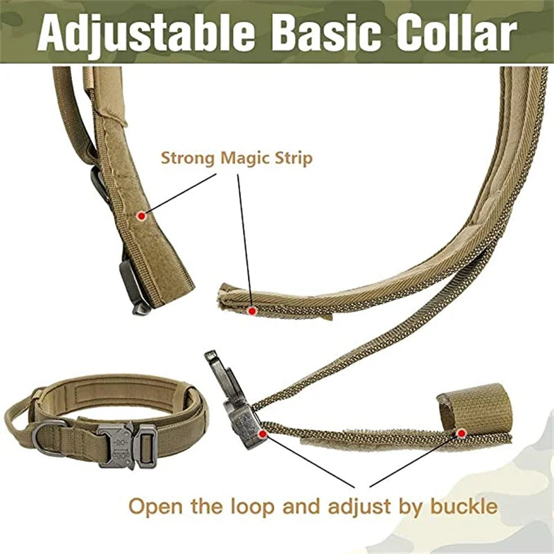 Durable Tactical Dog Collar and Leash Set
