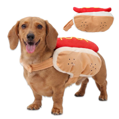 Hot Dog Halloween Costume for Small Dogs and Cats