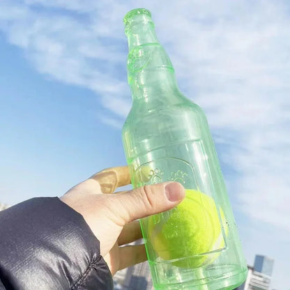 Squeaky Beer Bottle Dog Toy | Teeth Cleaning + Interactive Play