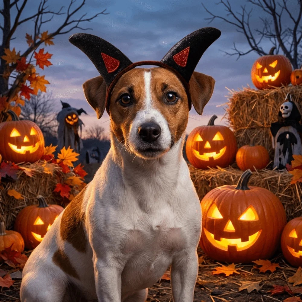 Devil Horns Halloween Headband for Dogs and Cats