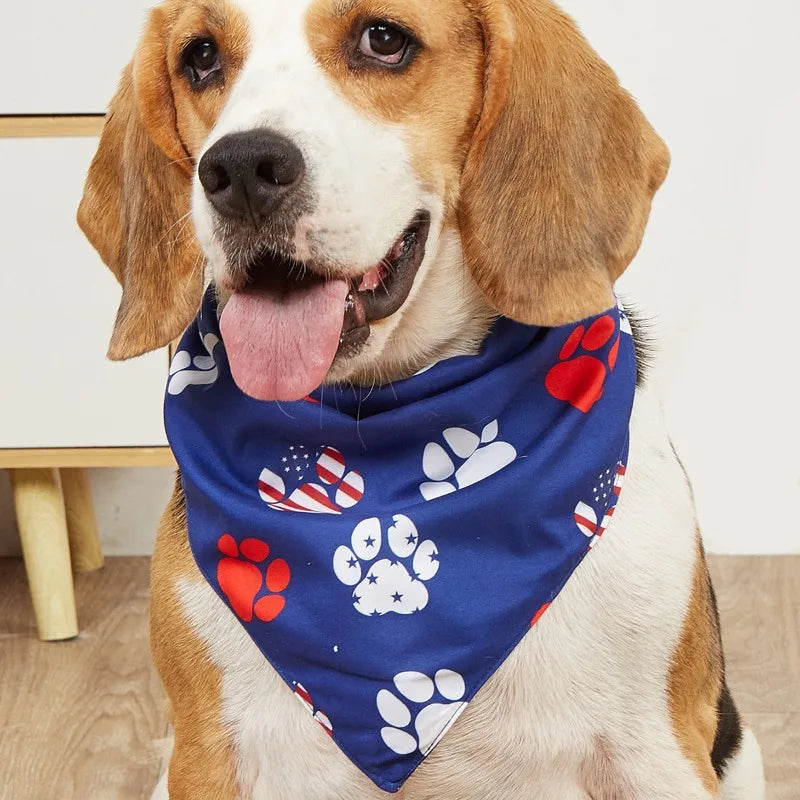 Patriotic Dog Bandana – 4th of July Pet Kerchief for Dogs