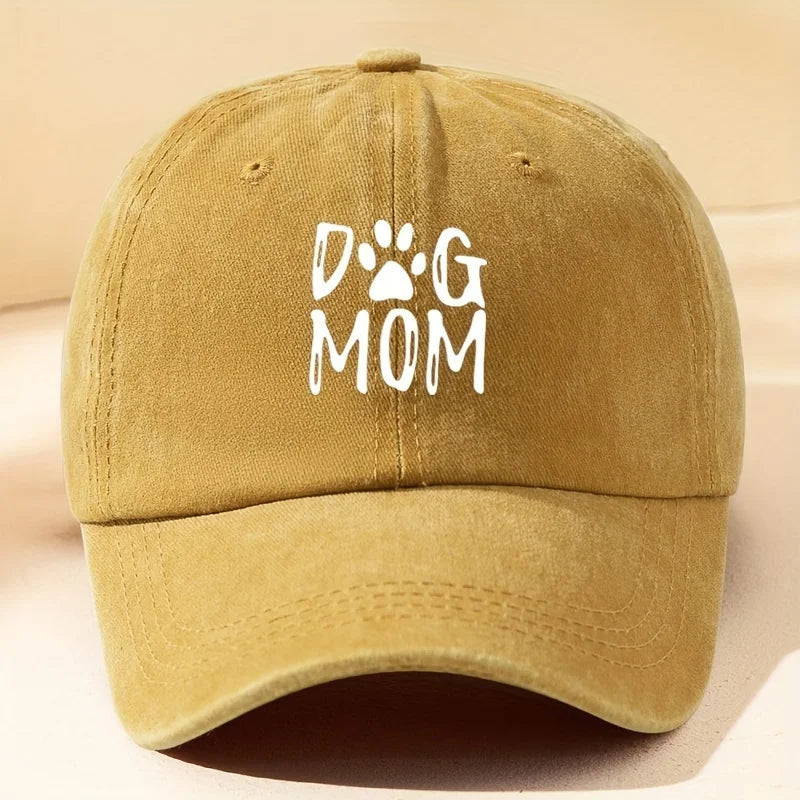 Dog Mom Classic Washed Baseball Cap