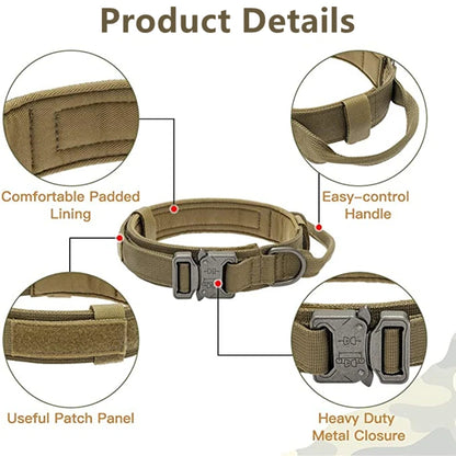 Durable Tactical Dog Collar and Leash Set