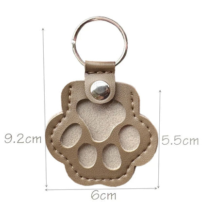 CheriFur Pet Hair Dog Memorial Gift Keychain Leather Keepsake