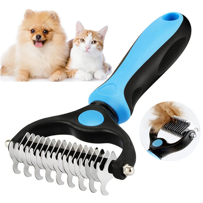 FurFlow™️Dog Deshedding Undercoat Rake Brush | Ultimate Dog Grooming Tool