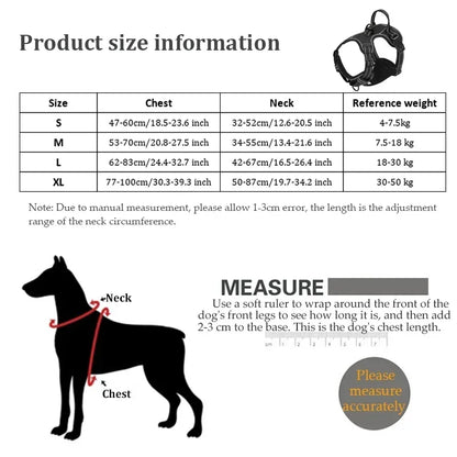 No Pull reflective dog harness