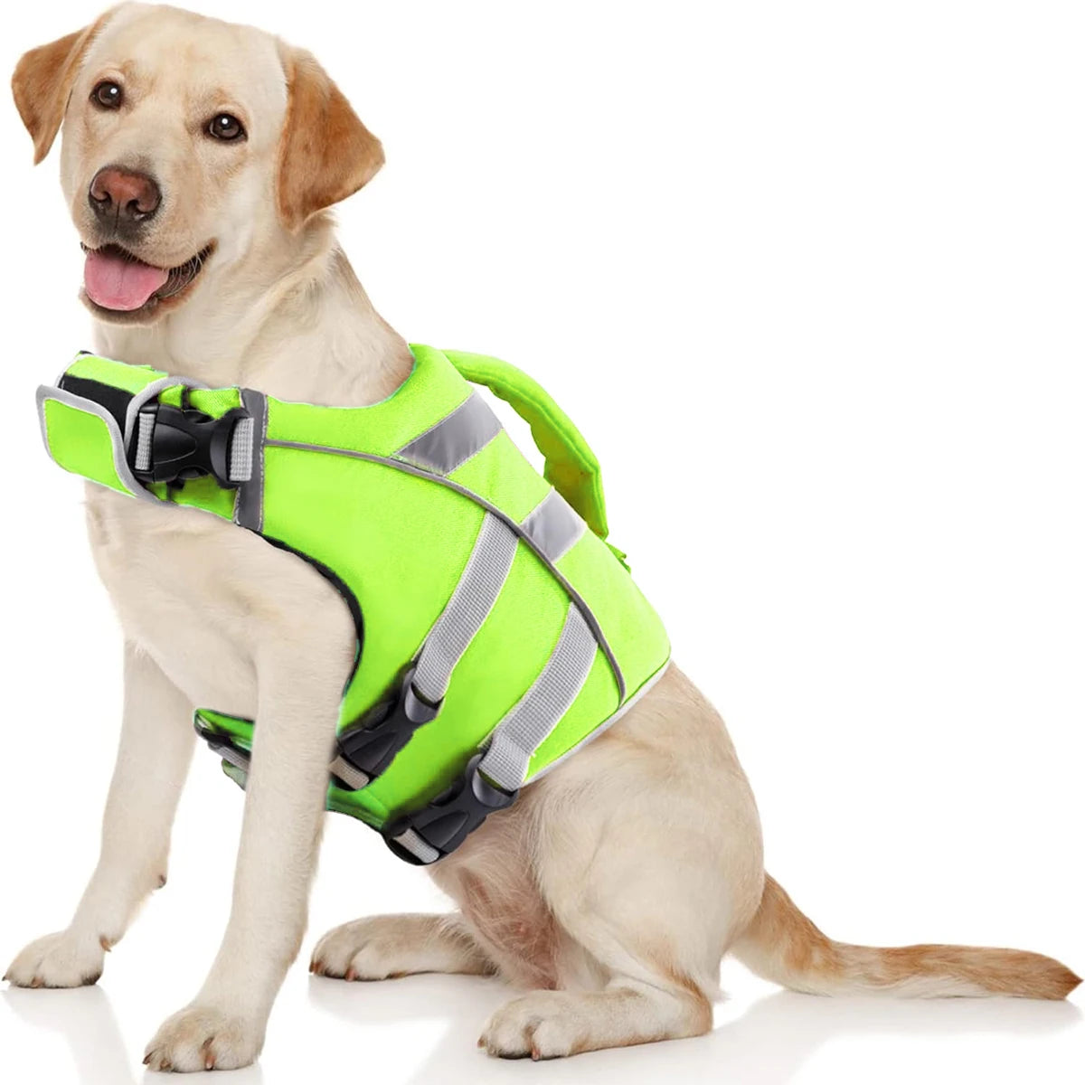 Premium Waterproof Dog Life Jacket – Reflective Safety Vest with Rescue Handle