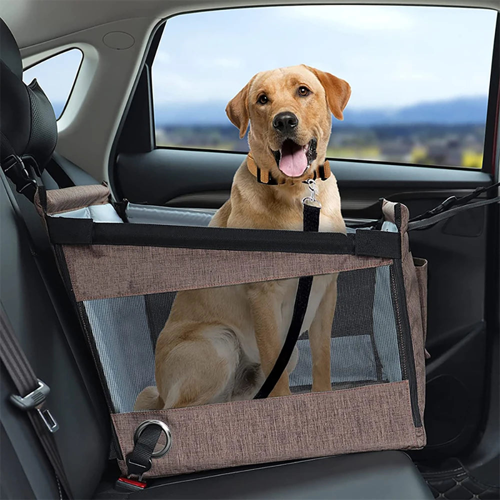 Detachable and Washable Dog Car Seat with leash attachment Small Medium Dogs