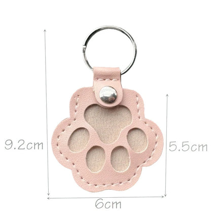 CheriFur Pet Hair Dog Memorial Gift Keychain Leather Keepsake