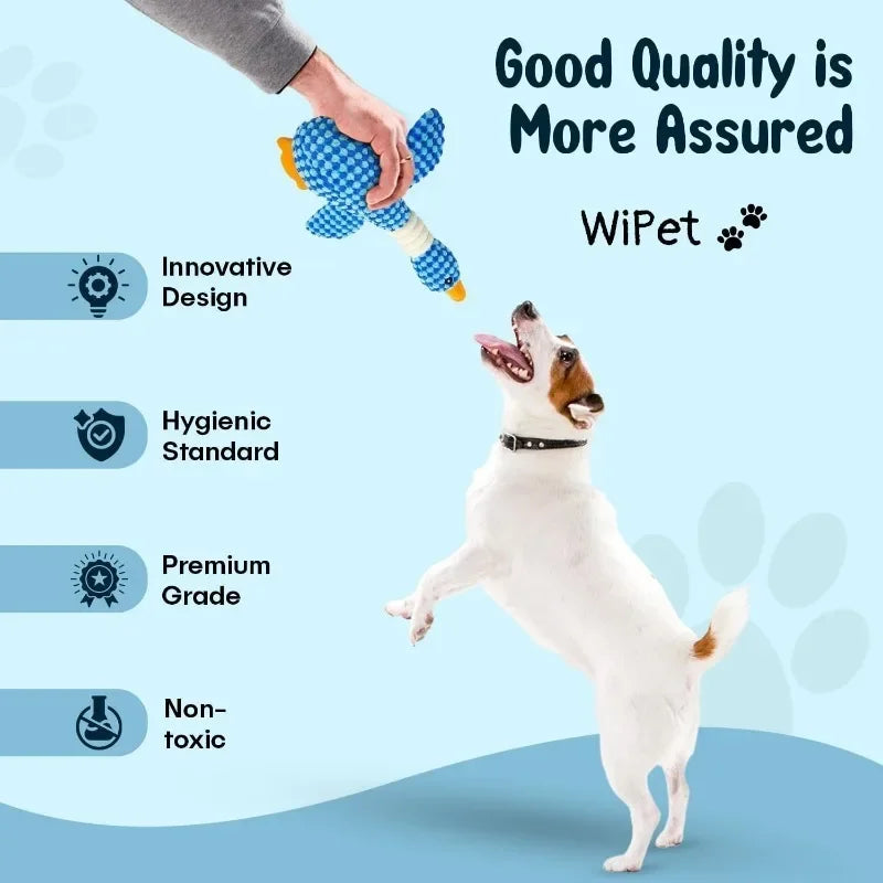 Plush Goose Dog Chew Toy | Soft Squeaky Toy for Dogs