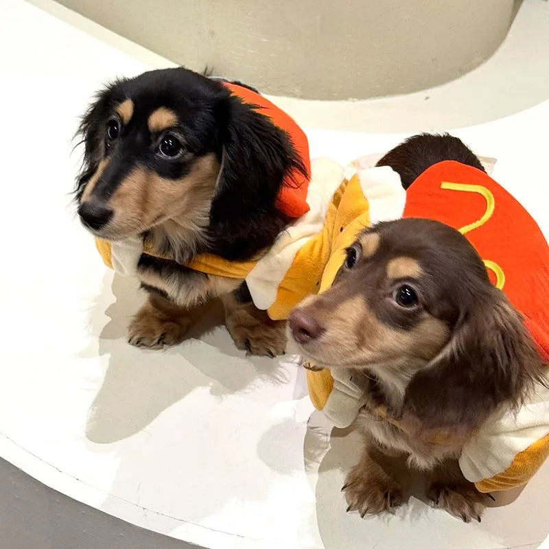 Adjustable Hot Dog Costume for Dogs and Cats
