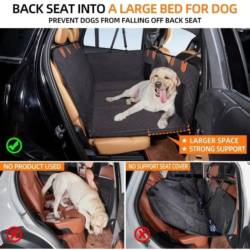 Durable Pet Car Seat Cover Hammock – Safe & Comfy Travel Cushion