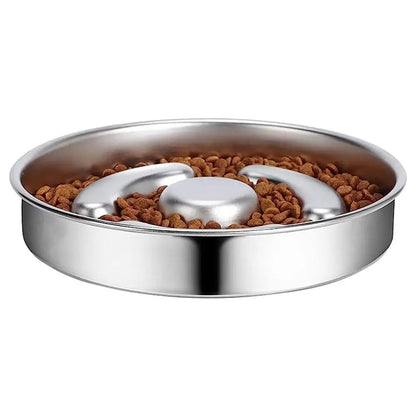 Slow Feeder Dog Bowl Stainless Steel