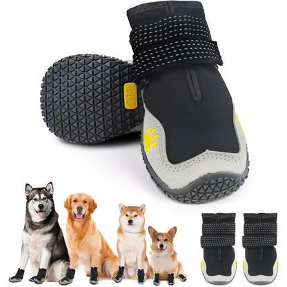 Heavy Duty Waterproof Velcro Elastic Dog Paw Protectors Shoes | Dog Clothes