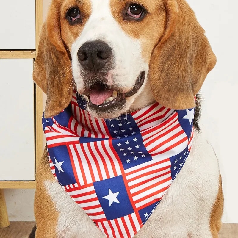 Patriotic Dog Bandana – 4th of July Pet Kerchief for Dogs