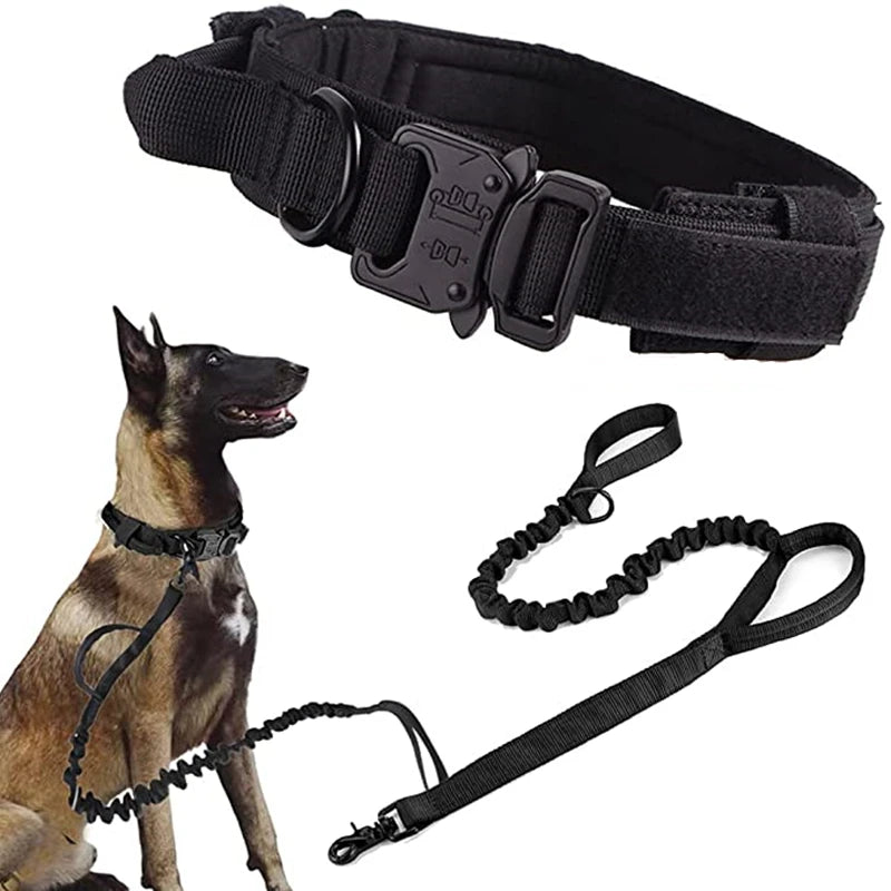 Durable Tactical Dog Collar and Leash Set