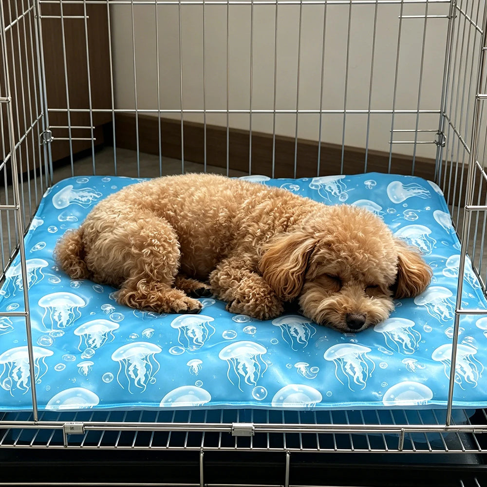 Dog Cooling Mat – Water-Filled and Gel Waterproof Breathable Summer Pad
