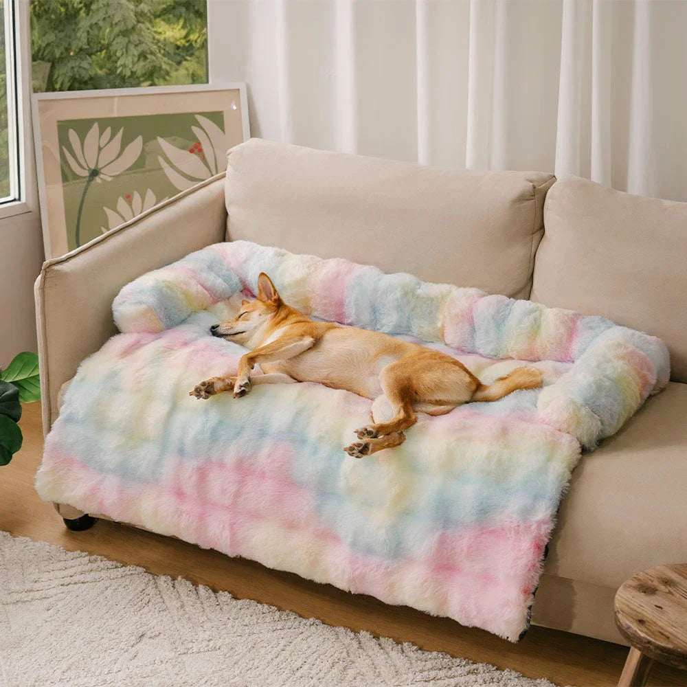 Rover Rituals | Plush Dog Bed Soft Plush Dog Pad, Sofa Couch Pet Furniture Protector Cover, Washable, Blanket Cushion Dog