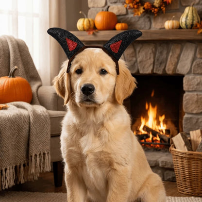 Devil Horns Halloween Headband for Dogs and Cats