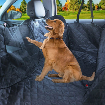 Waterproof Car Back Seat Cover for Dogs with 2 Storage Pockets – Pet Hammock Protector