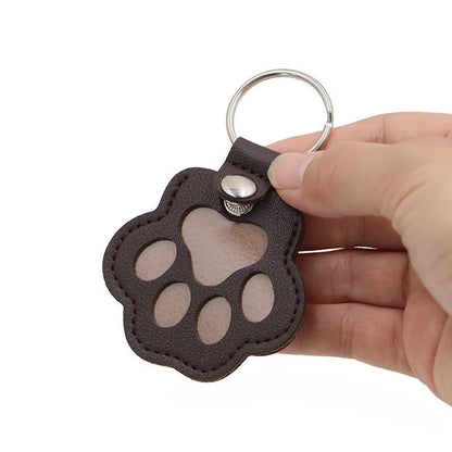 CheriFur Pet Hair Dog Memorial Gift Keychain Leather Keepsake