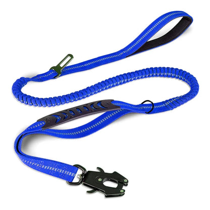 heavy duty 2 in 1 dog car seat belt buckle bungee restraint and leash