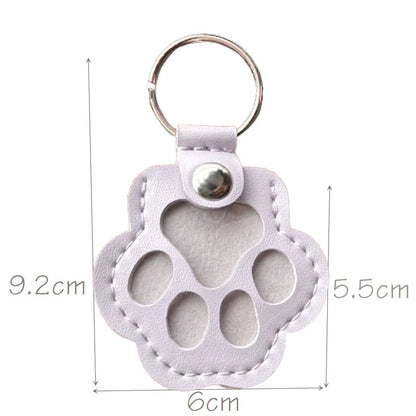 CheriFur Pet Hair Dog Memorial Gift Keychain Leather Keepsake