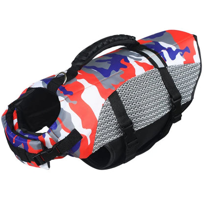 Dog Life Jacket – High Bouyancy Waterproof Swimming Vest with Rescue Handle & Reflective Strip
